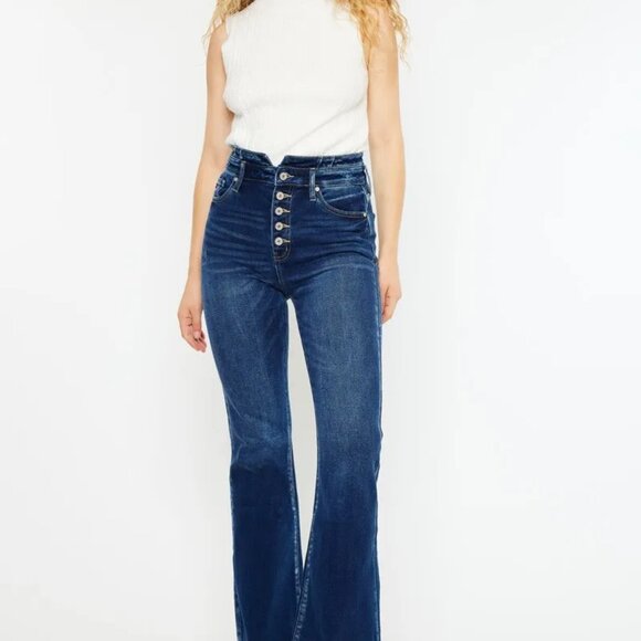 Kancan Button Fly High Rise Flare Jeans‎ - Picture 10 of 16